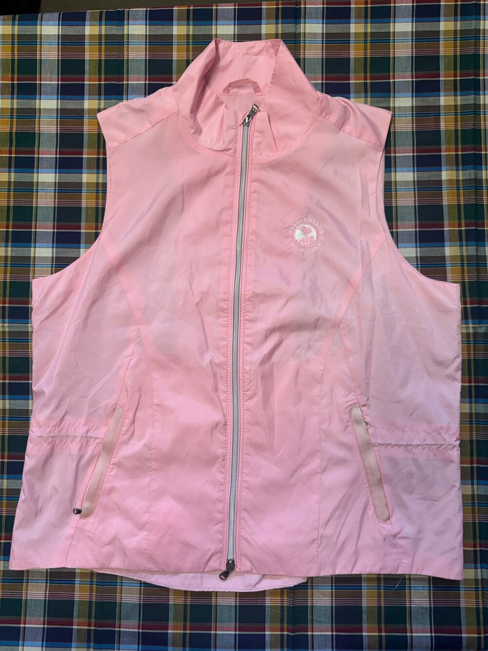 Polo Ralph Lauren Vest pink windbreaker sz XL Pebble Beach Golf Links